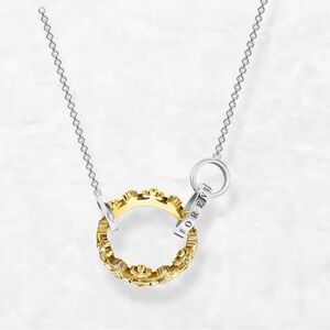 ❤️ NWOT Royal Crown Gold Necklace Link Chain, Sterling silver 18” ❤️